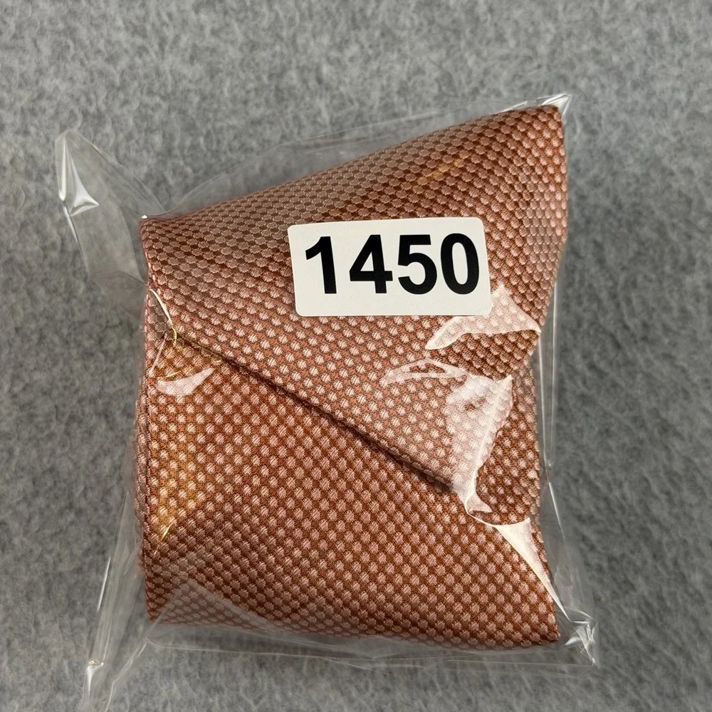 Vintage Unlisted Kenneth Cole Salmon Textured Silk Tie Birdseye 59x3.4